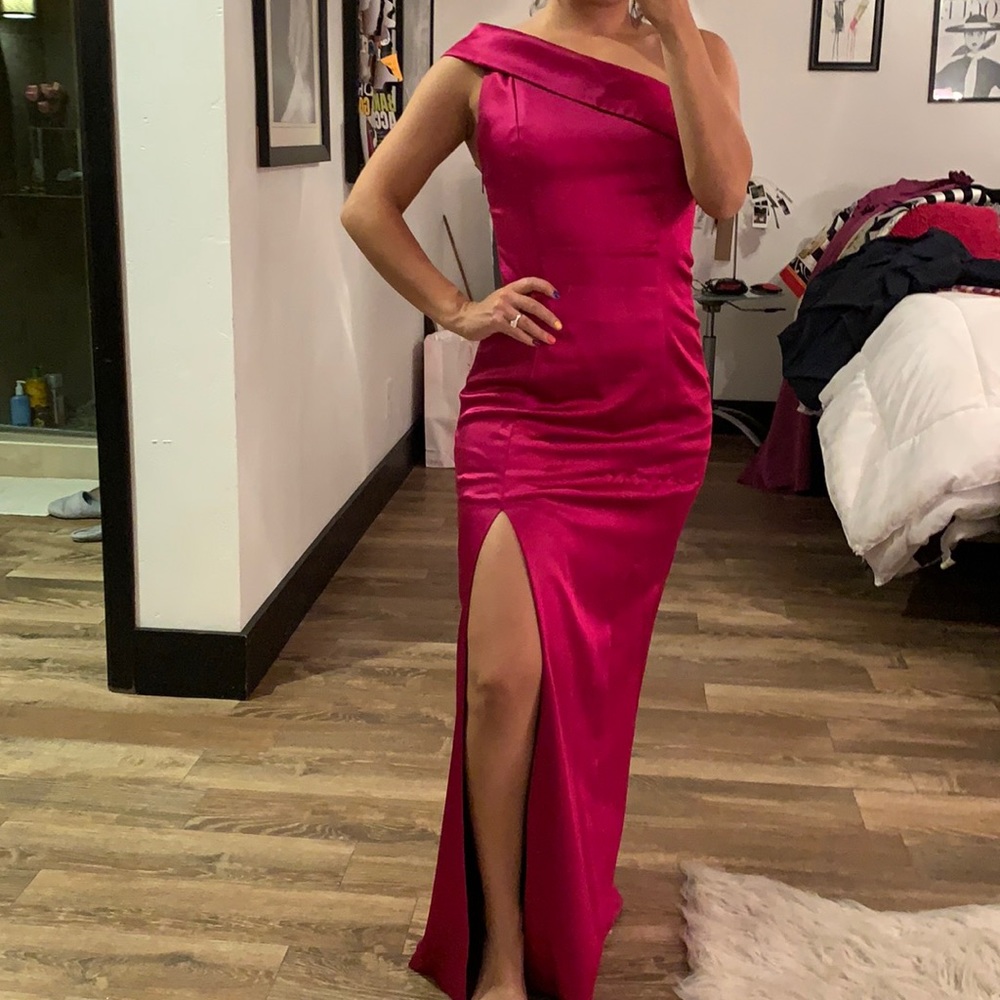 One Shoulder Evening Gown